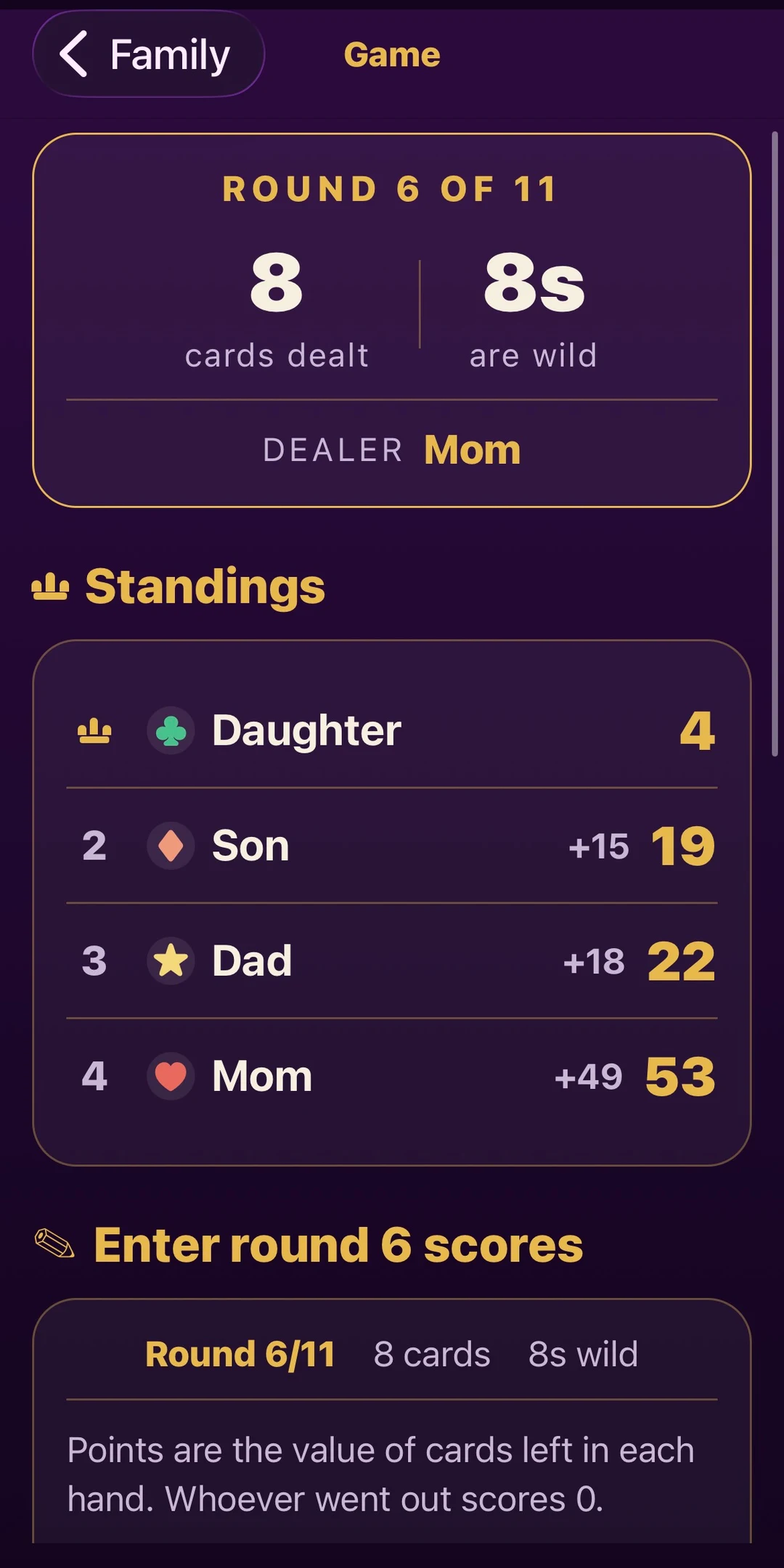 Five Crowns Group Scorekeeper screenshot