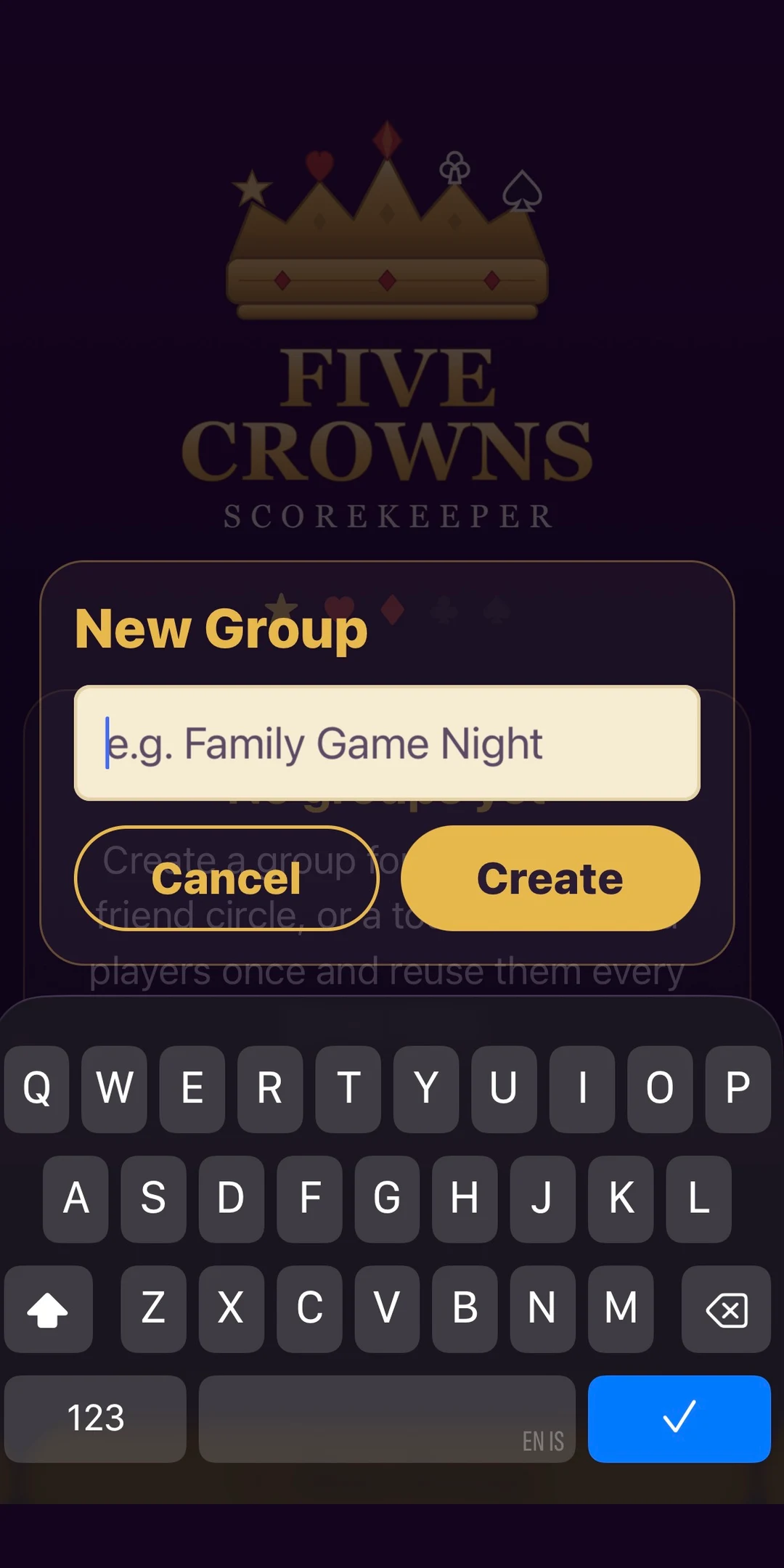 Five Crowns Group Scorekeeper screenshot