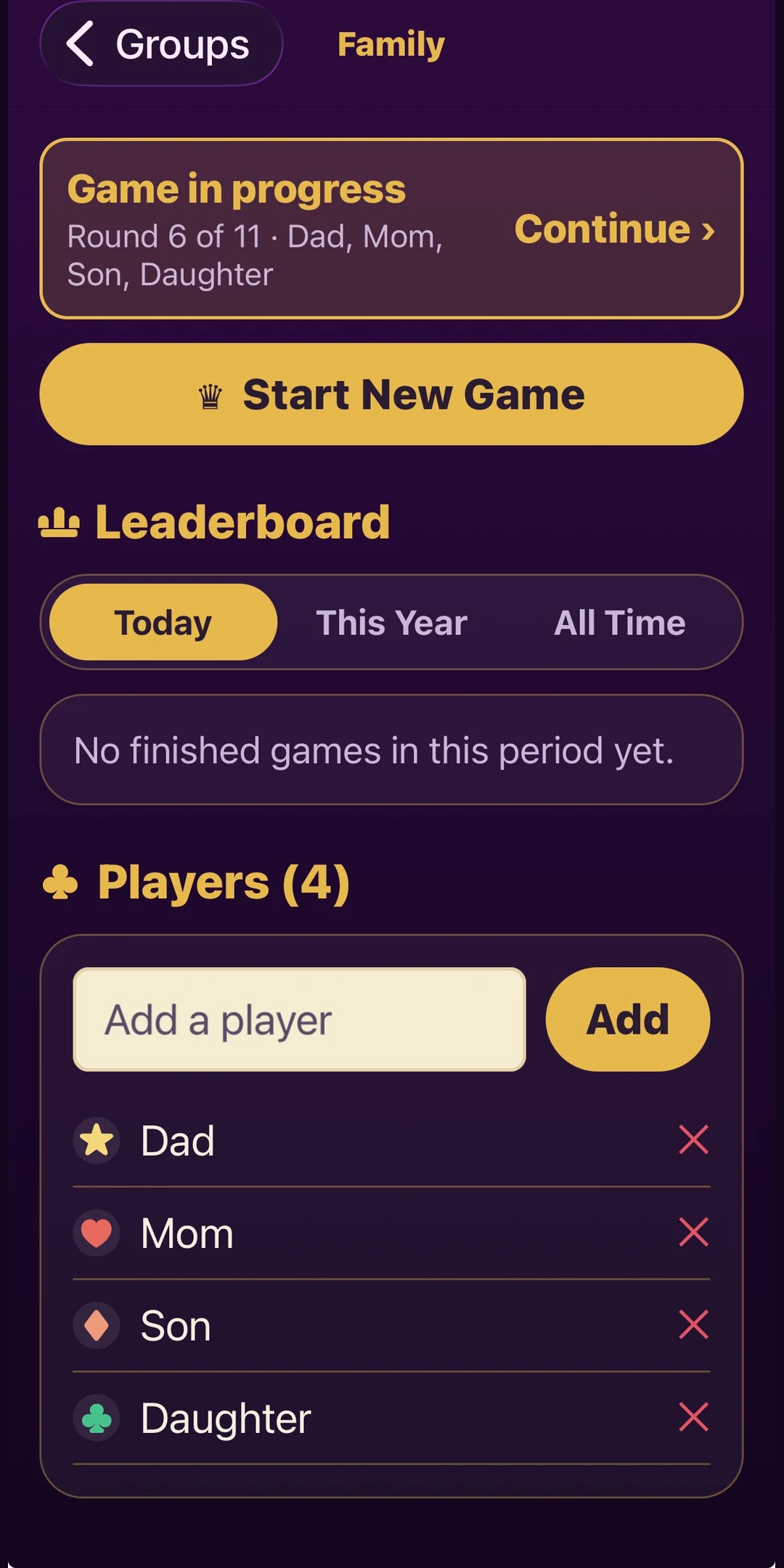 Five Crowns Group Scorekeeper screenshot